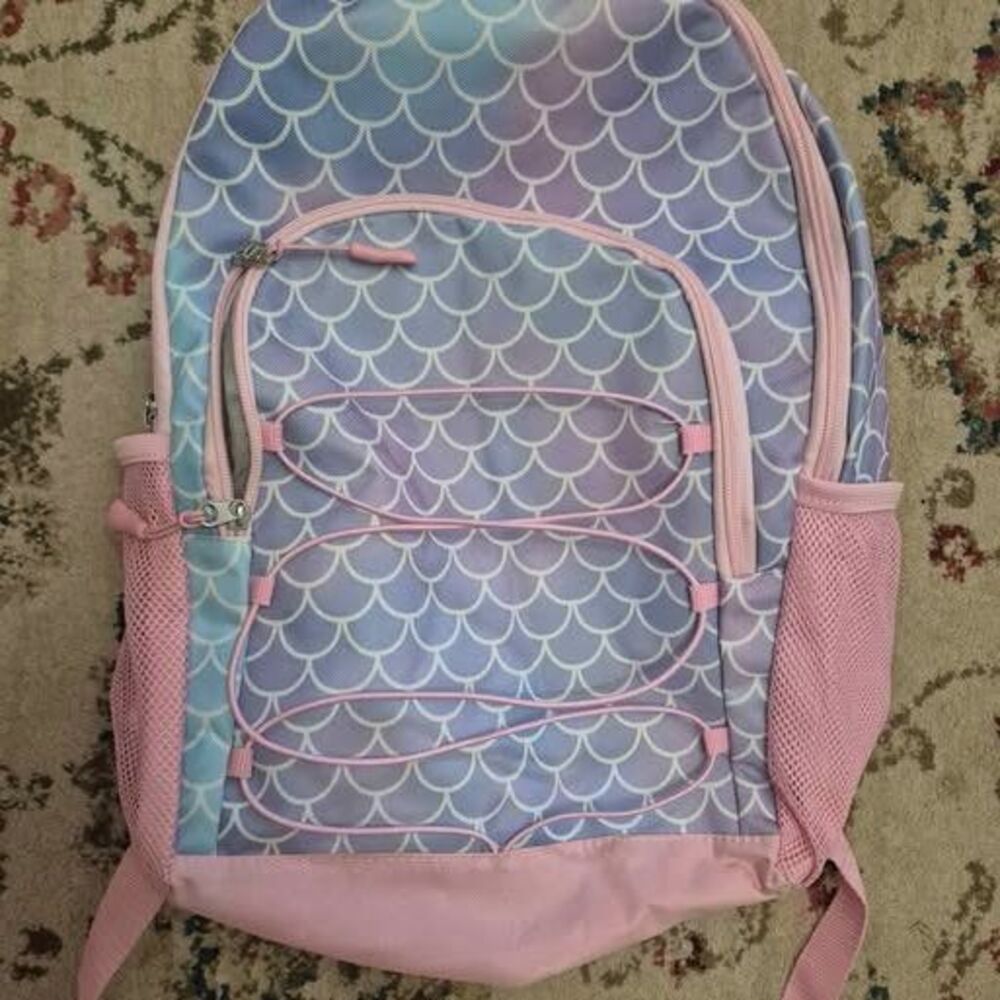 Pink and Purple Mermaid Scale Backpack